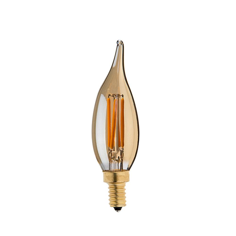 C35 E14 4W Vintage LED Bulb 5 Pack showcasing elegant design and warm white light, perfect for decorative lighting.