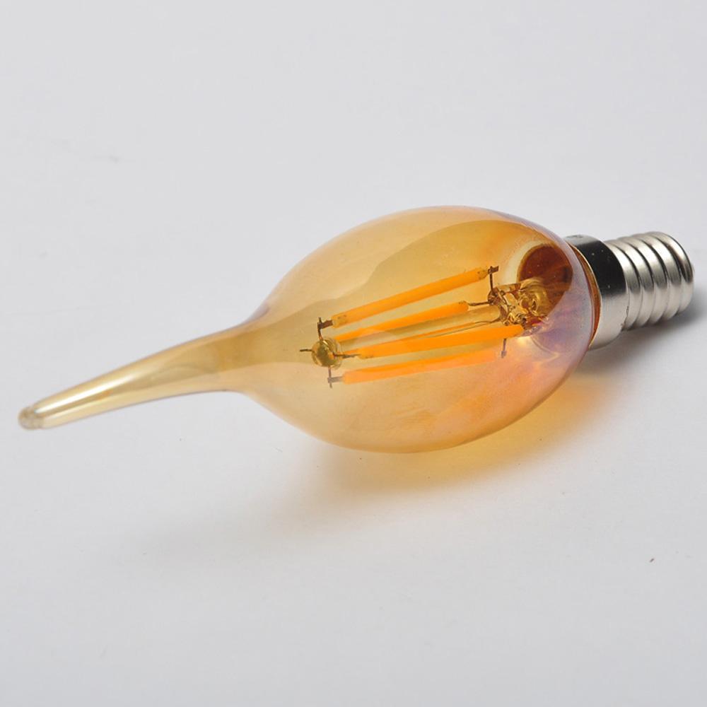 C35 E14 4W Vintage LED Bulb 5 Pack showcasing elegant design and warm white light, perfect for decorative lighting.