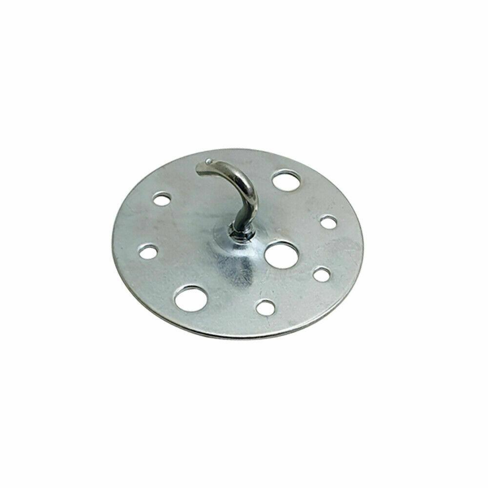 Heavy duty ceiling hook plate fixing bracket for chandelier lights, made of metal with a silver finish, designed for secure mounting.