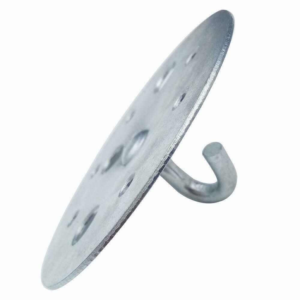 Heavy duty ceiling hook plate fixing bracket for chandelier lights, made of metal with a silver finish, designed for secure mounting.