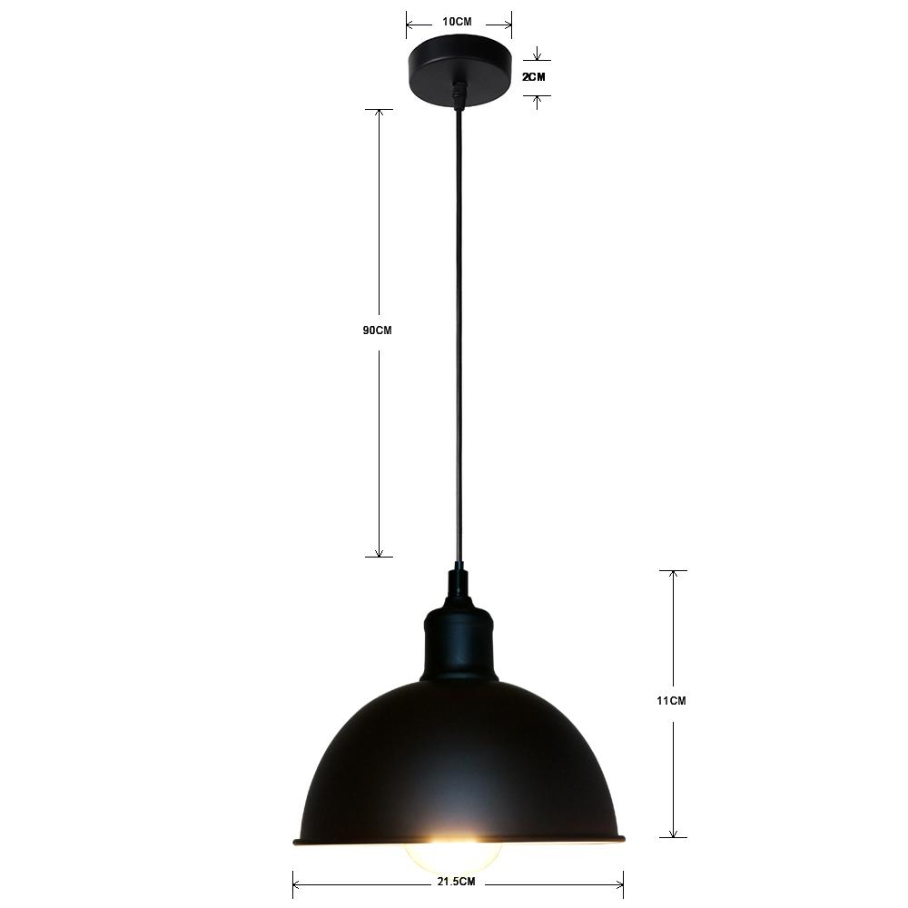 Vintage Industrial Retro Loft Pendant Light with black shade and fabric-covered wire, perfect for stylish home decor.