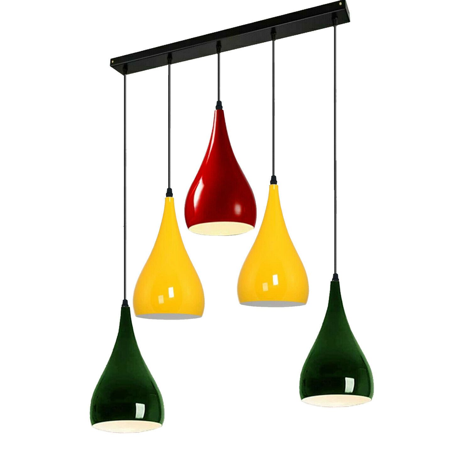 Colour Retro Dining Room Pendant Lamp in vibrant colors with vintage metal design, perfect for modern home decor.