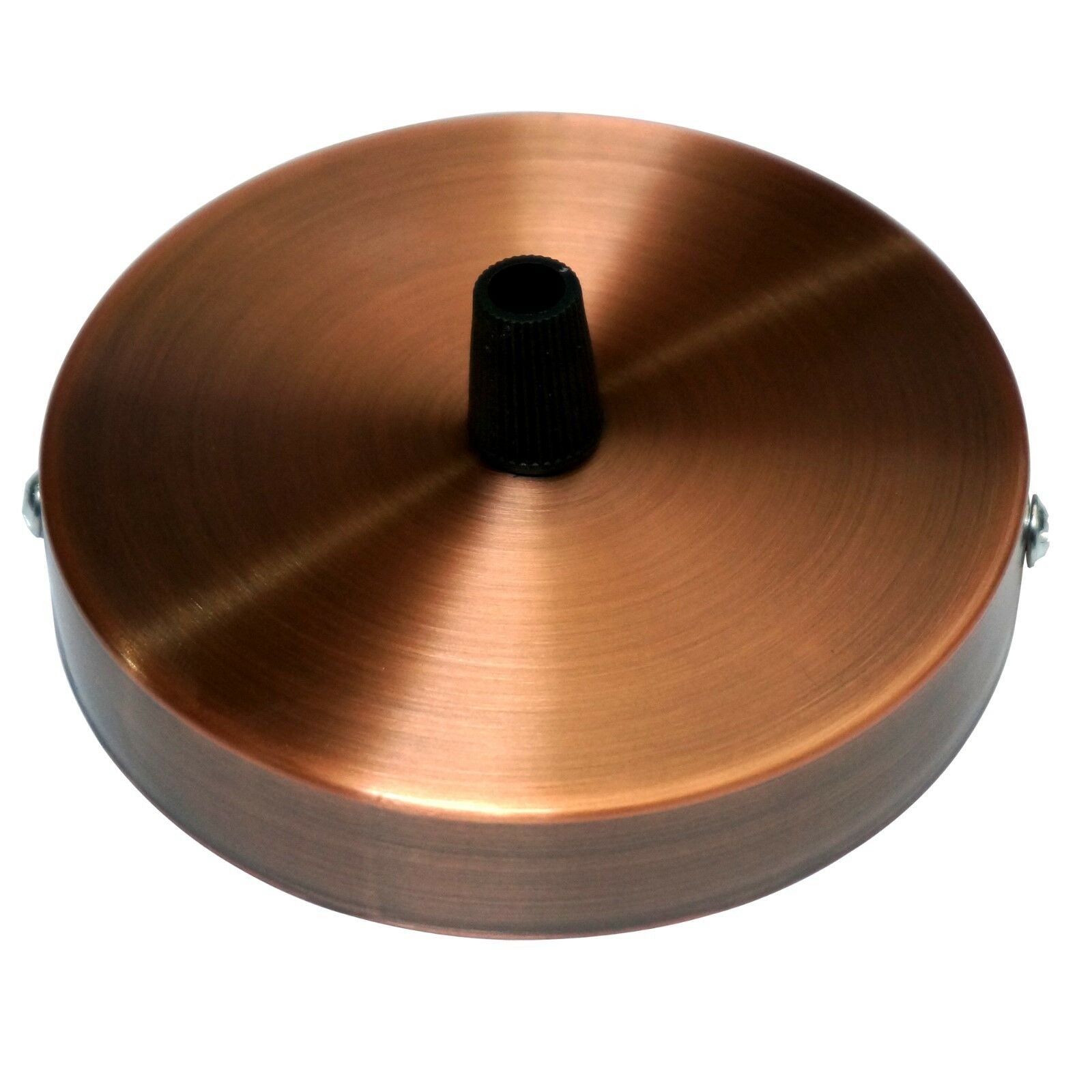 Copper Colour Ceiling Rose Pendant Light fitting with a chrome finish, designed for elegant lighting solutions.