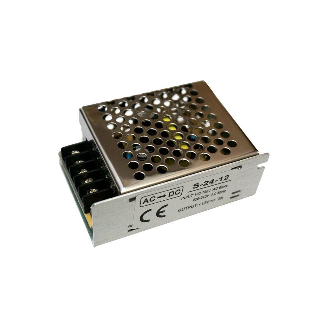 DC 12V 1 Amp - 60 Amp Switching Power Supply for LED strips and CCTV, featuring a durable metal casing and cooling fan.