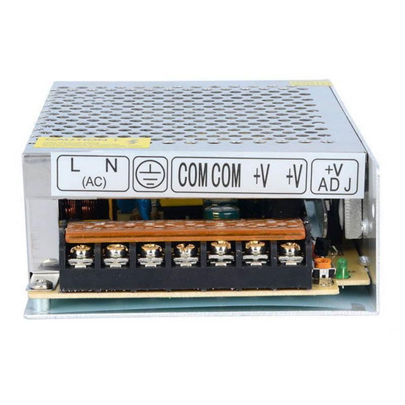 DC 12V 9 Amp Switching Power Supply for LED strips and CCTV, featuring a compact and enclosed design for safety.