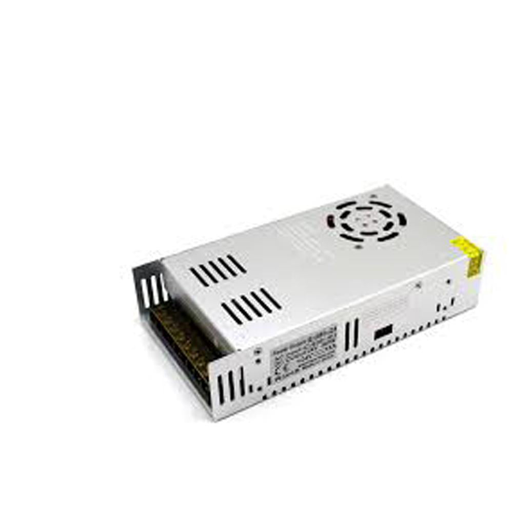 DC 24V 1.5 Amp Switching Power Supply for LED strips and CCTV, featuring a compact design and safety enclosure.