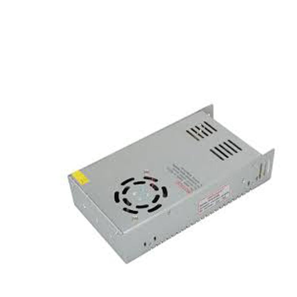 DC 24V 1.5 Amp Switching Power Supply for LED strips and CCTV, featuring a compact design and safety enclosure.