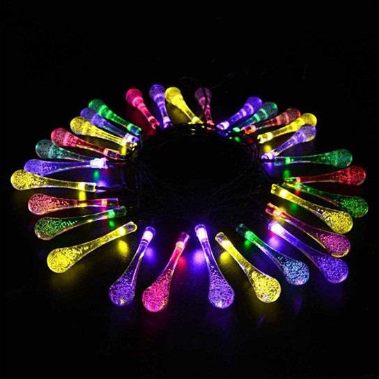 Circular arrangement of colorful LED lights.