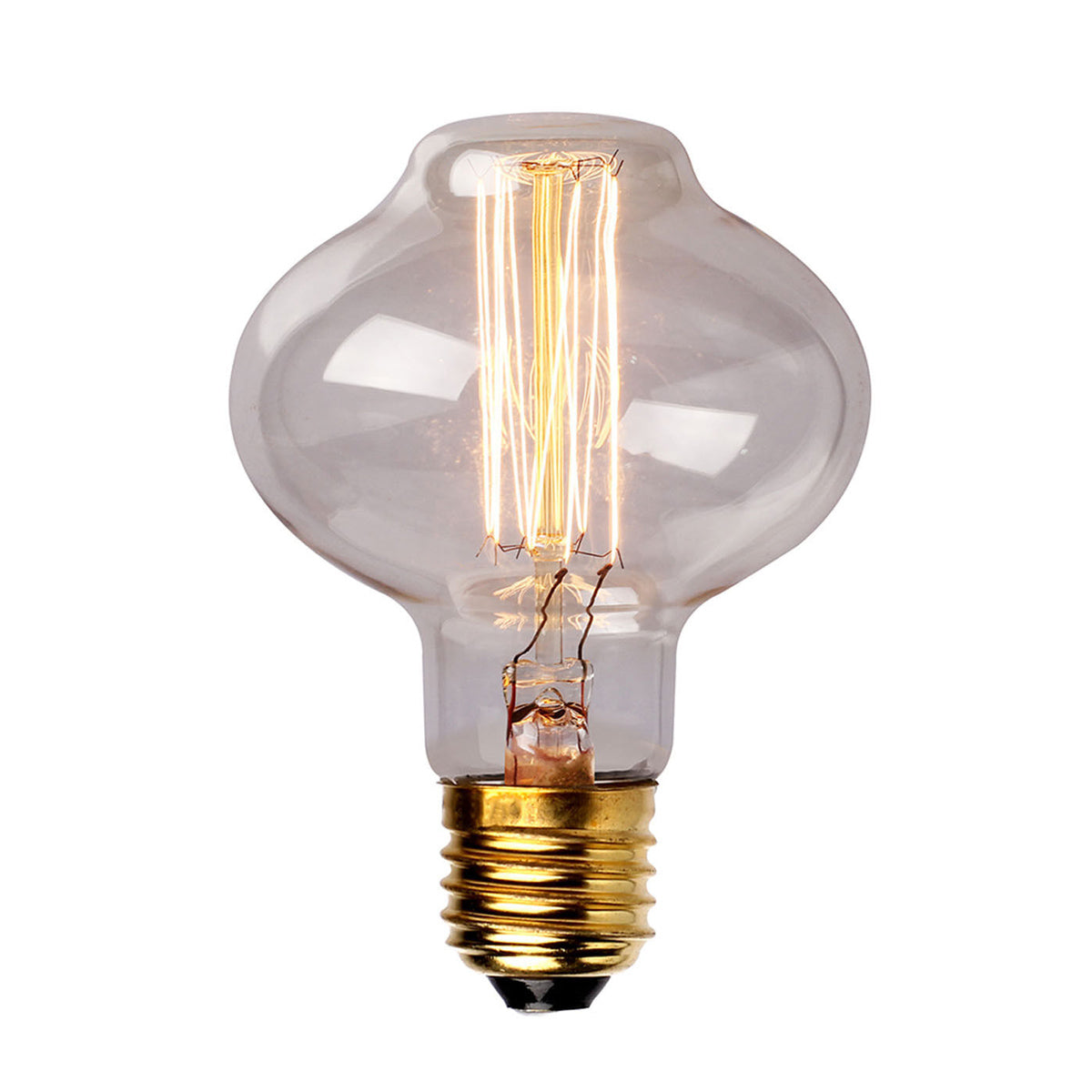 E26 MushRoom 60W Vintage Retro Industrial Filament Bulb showcasing its unique design and warm yellow glow.