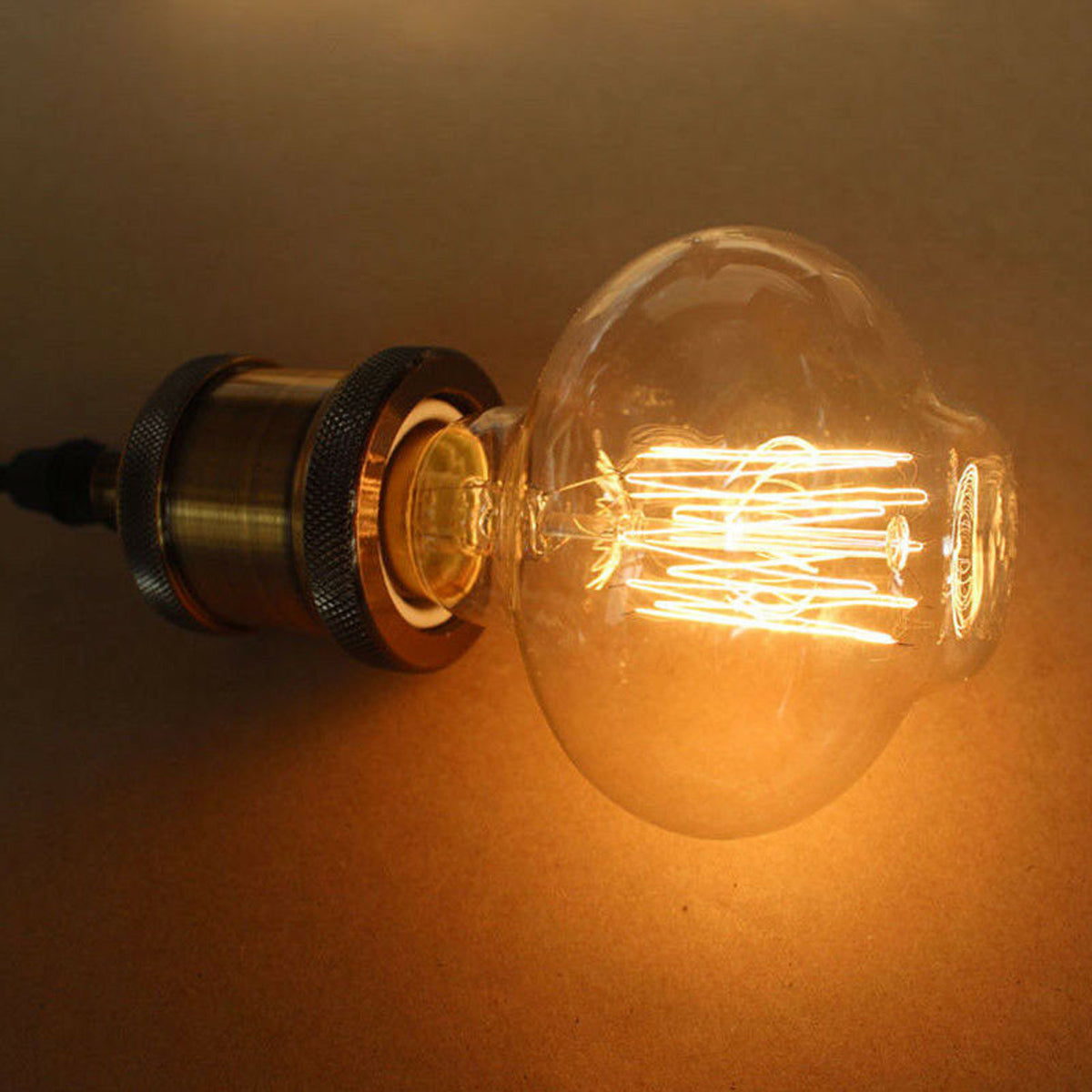 E26 MushRoom 60W Vintage Retro Industrial Filament Bulb showcasing its unique design and warm yellow glow.