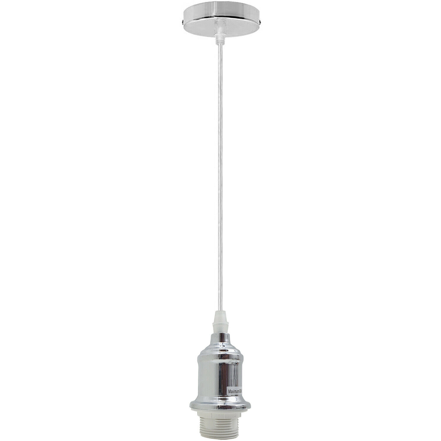 E27 Ceiling Rose Light Fitting showcasing a vintage industrial pendant lamp with a polished rustic finish and a long cord.