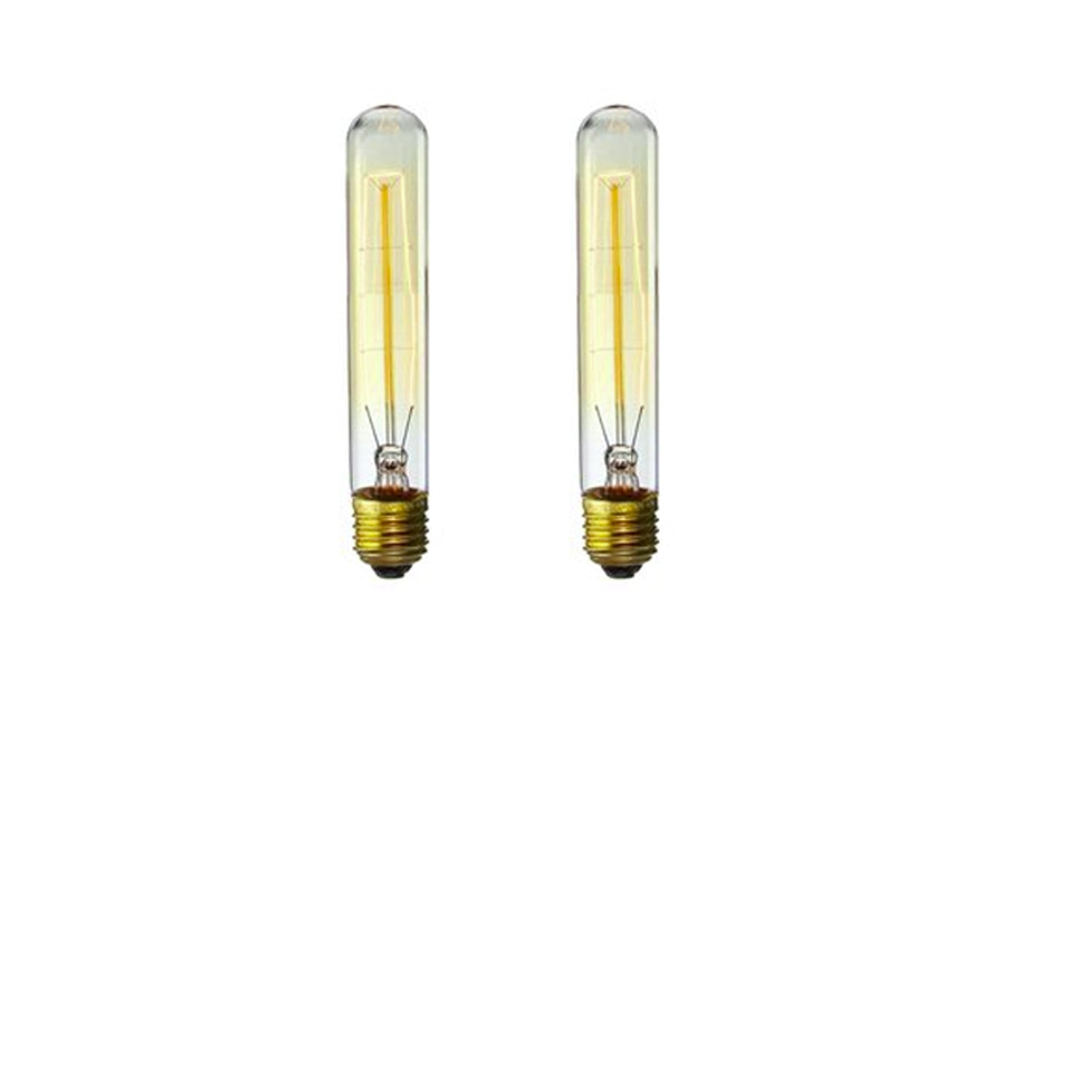 E27 T130 60W Dimmable Vintage Light Filament Bulb showcasing its warm yellow glow and vintage design.