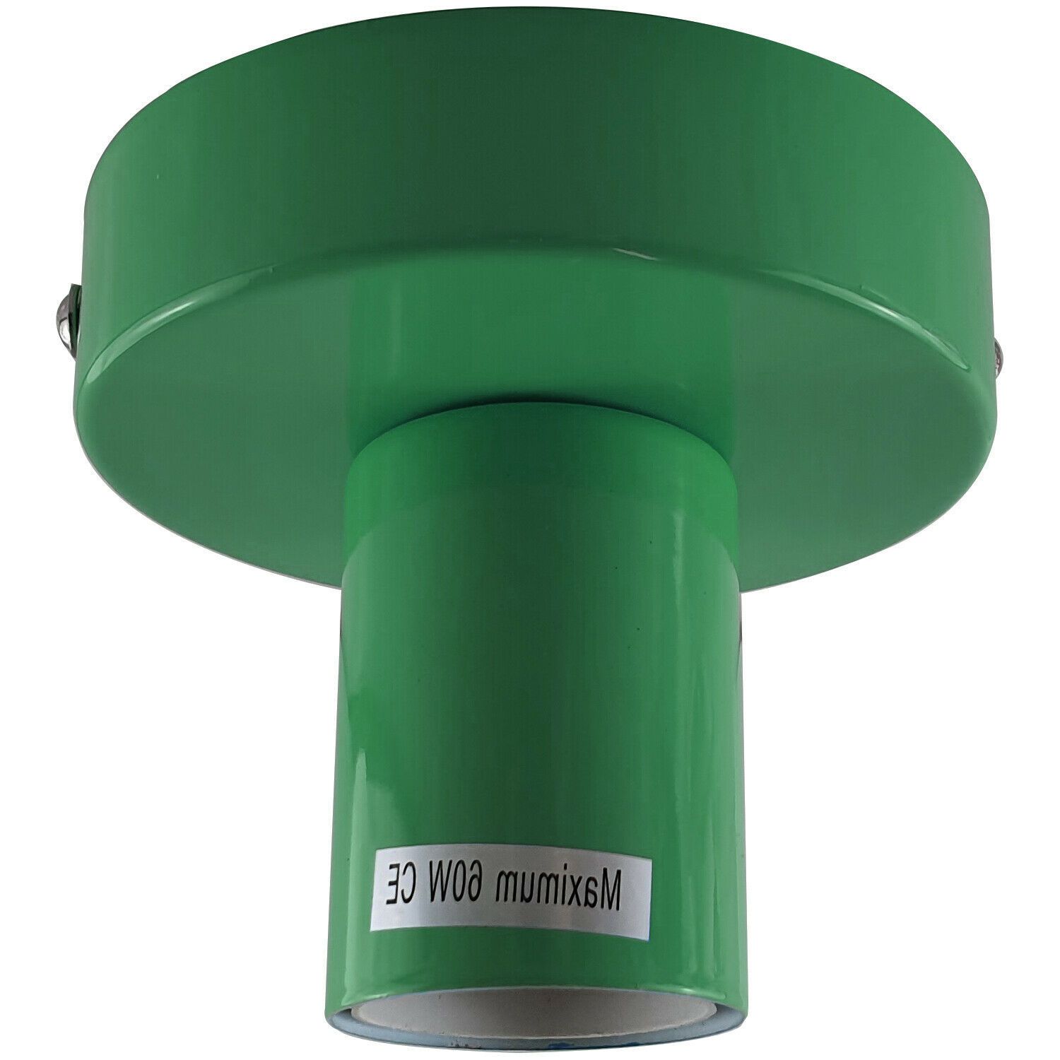 Green Flush Mount Ceiling Light Fitting showcasing its elegant design and E27 lamp base.