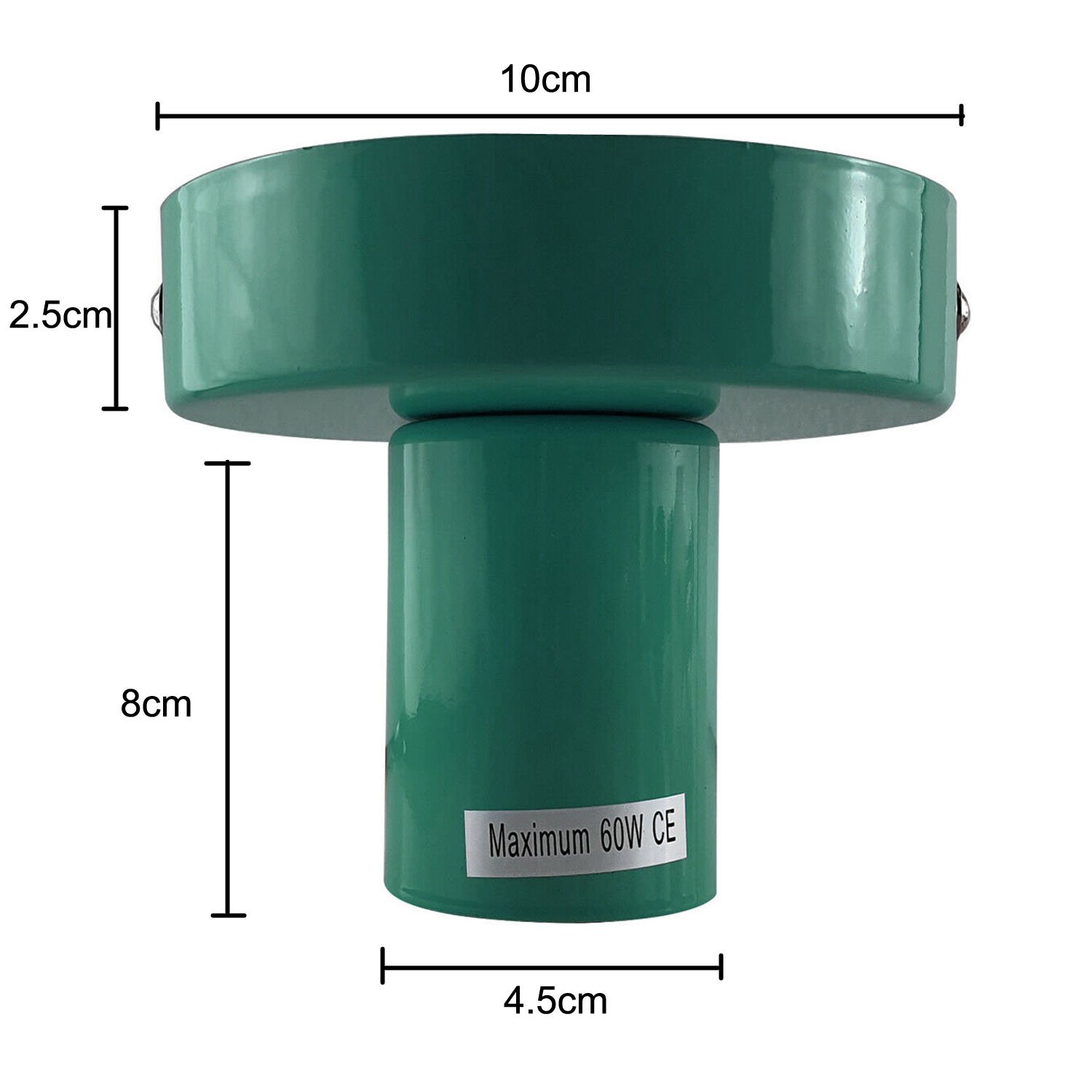 Green Flush Mount Ceiling Light Fitting showcasing its elegant design and E27 lamp base.