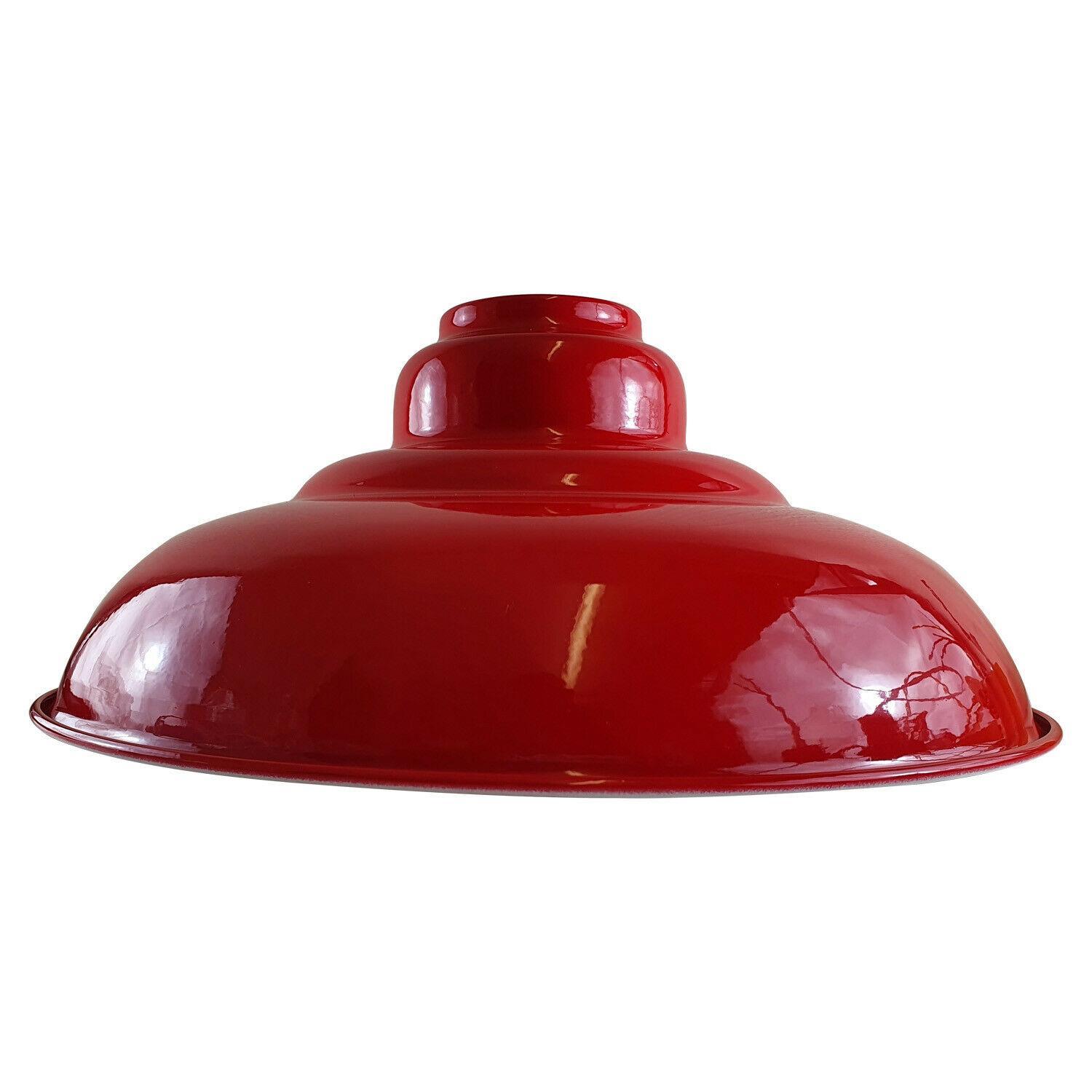 Industrial 320mm Wide Curvy Lamp Shade in various colors showcasing its unique design and metal finish.