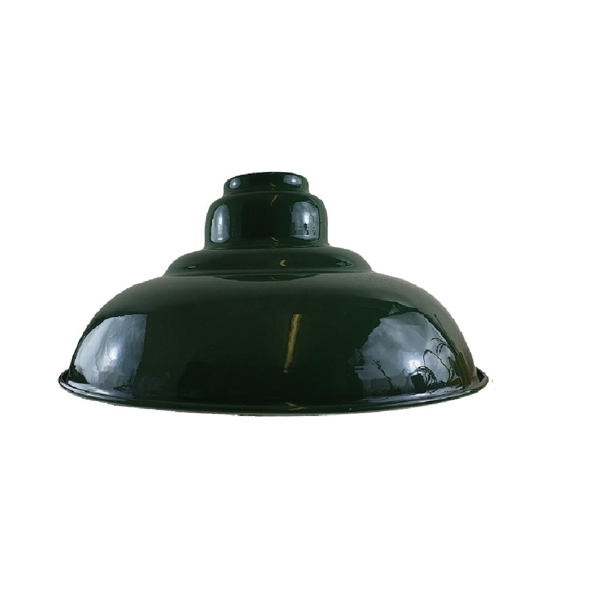 Industrial 320mm Wide Curvy Lamp Shade in various colors showcasing its unique design and metal finish.