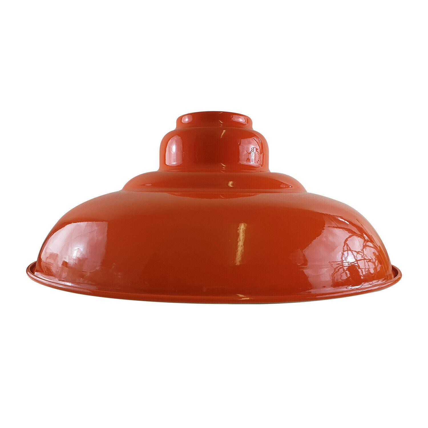 Industrial 320mm Wide Curvy Lamp Shade in various colors showcasing its unique design and metal finish.