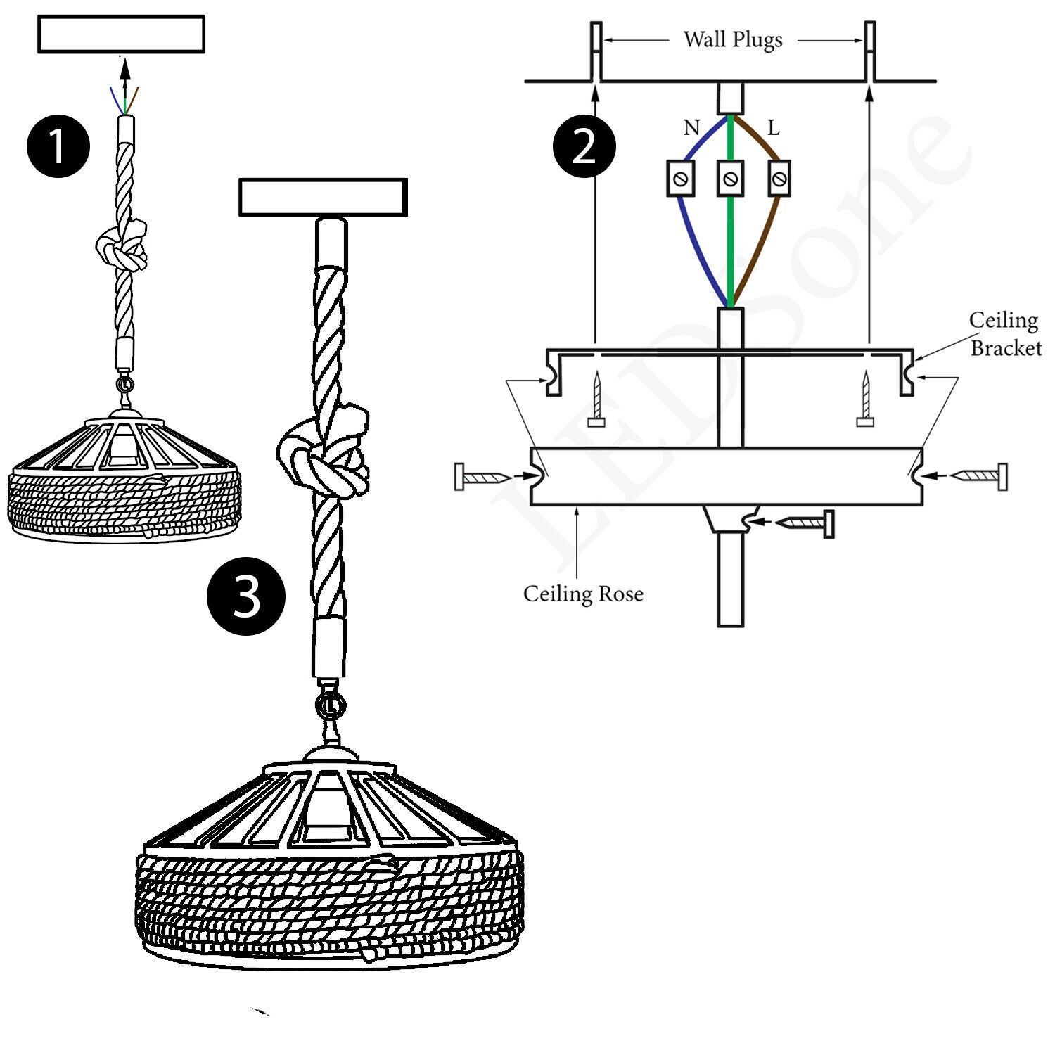 Industrial Hemp Rope Pendant Light showcasing a rustic design with a hemp rope shade and Edison-style bulb.