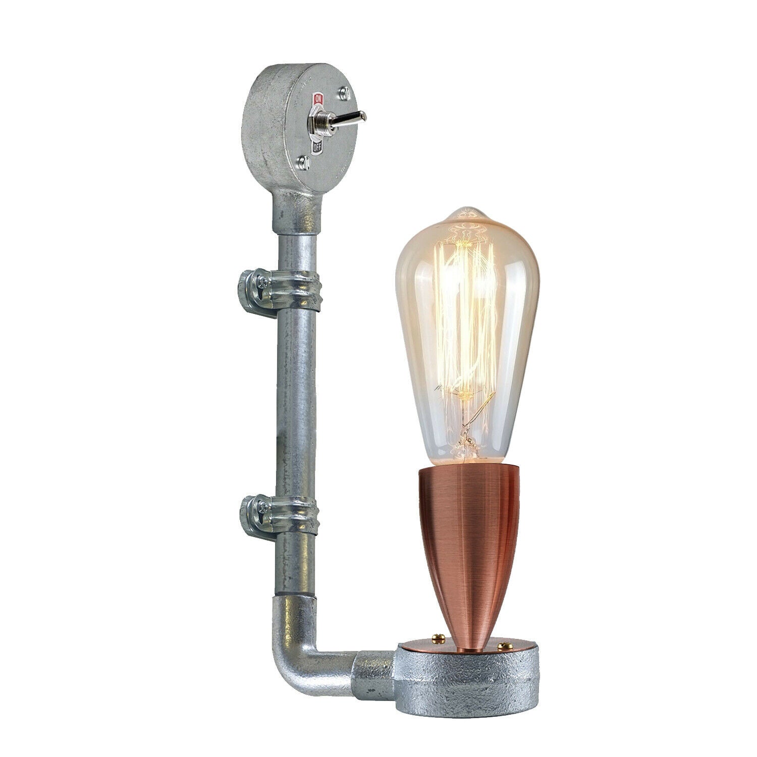 Industrial Retro Stylish Wall Designer Light made of galvanized iron with a vintage design, perfect for indoor spaces.