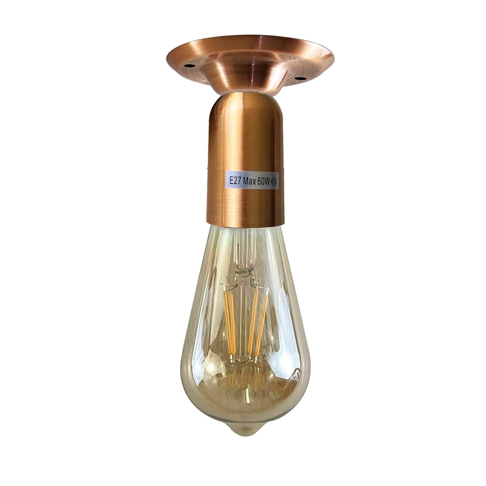 Industrial Vintage Retro Ceiling Light in Yellow Brass, showcasing its elegant design and warm finish, perfect for indoor spaces.