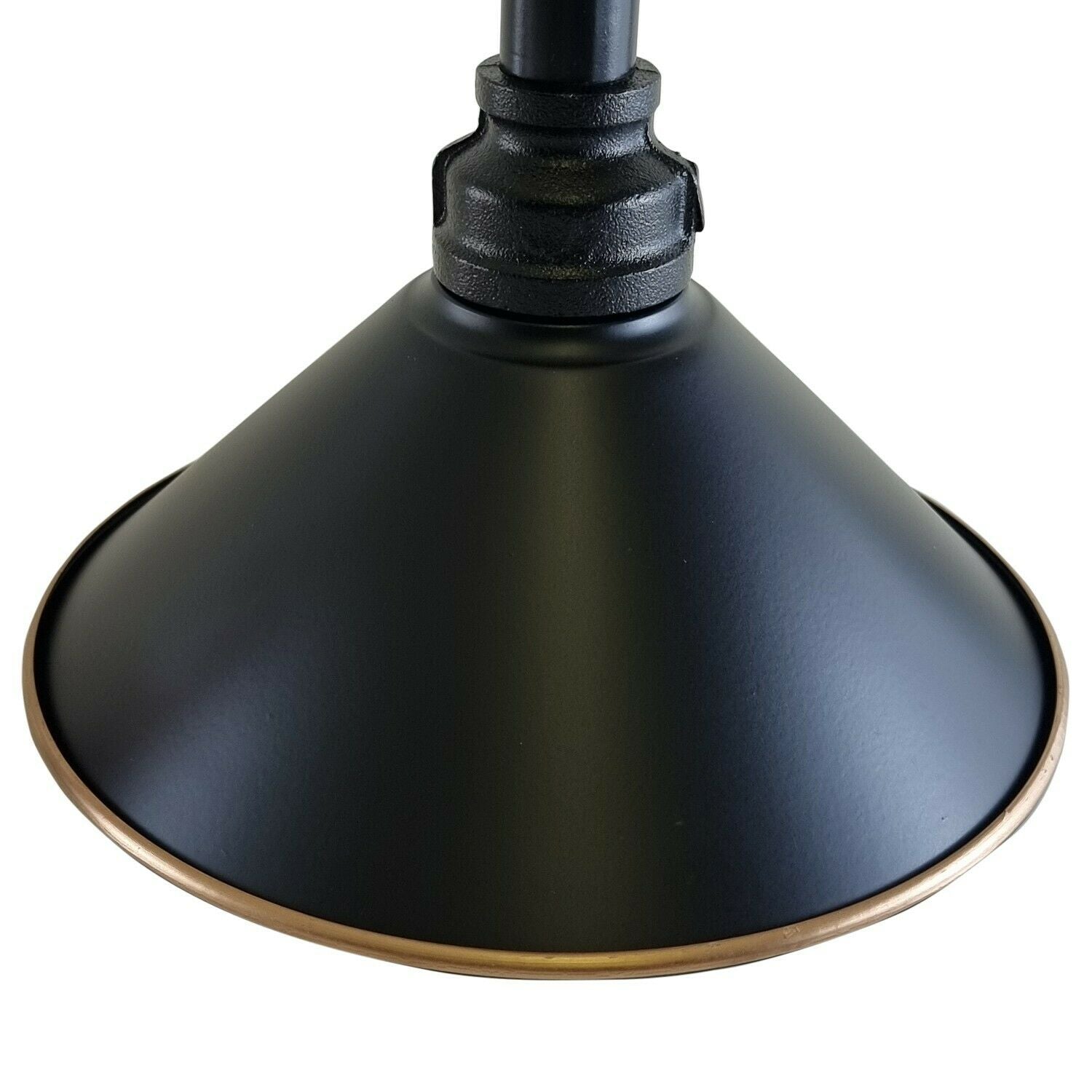 Industrial Vintage Retro Pipe Sconces Wall Light with dome black shade, showcasing its stylish design and metal construction.