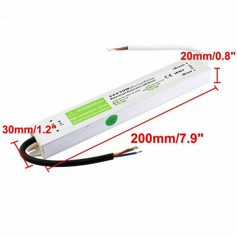 IP67 DC 24V 24W LED Driver Power Supply with waterproof casing and multiple protection features.