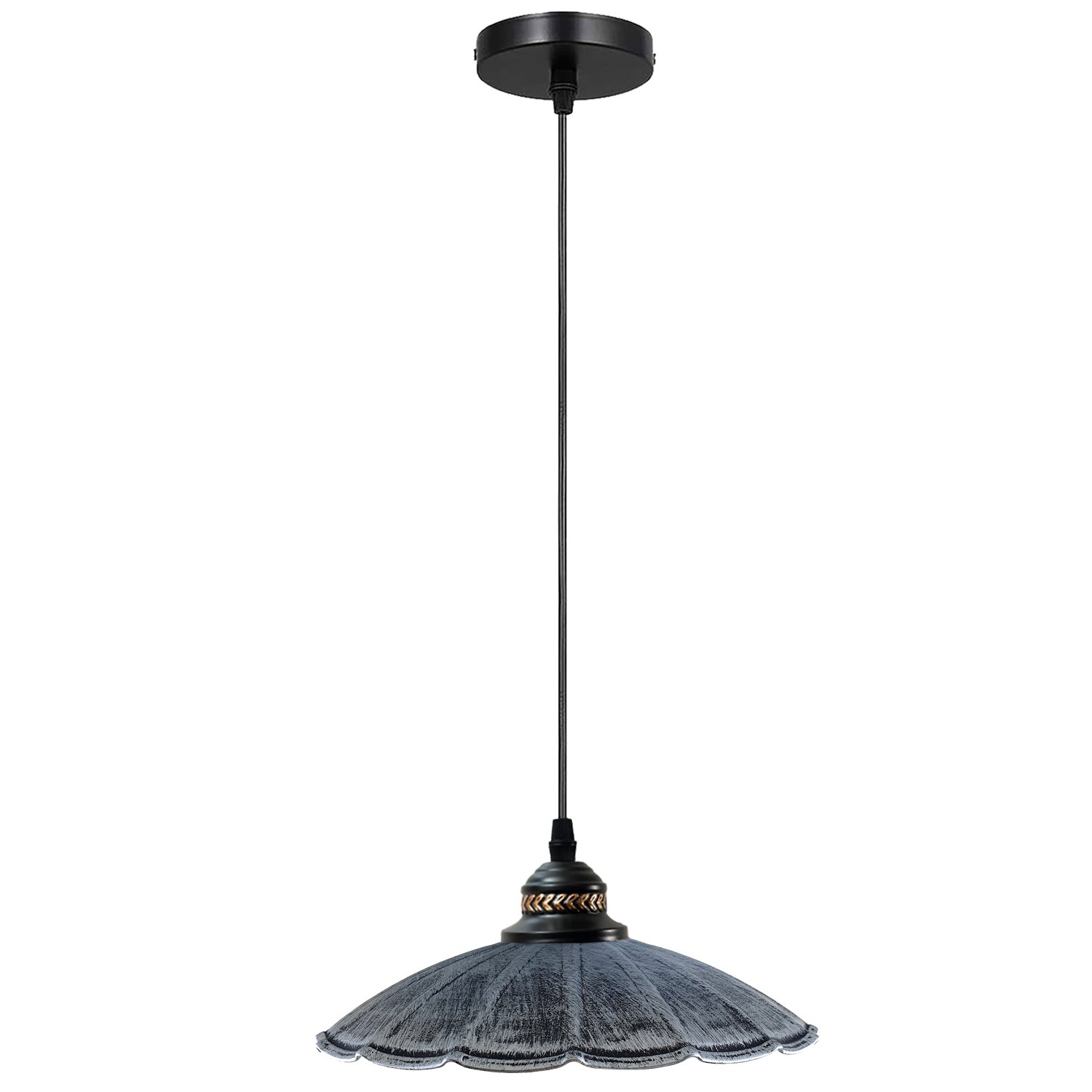 Stylish Kitchen Pendant Lighting with metal shade and E27 lamp base, available in multiple colors.