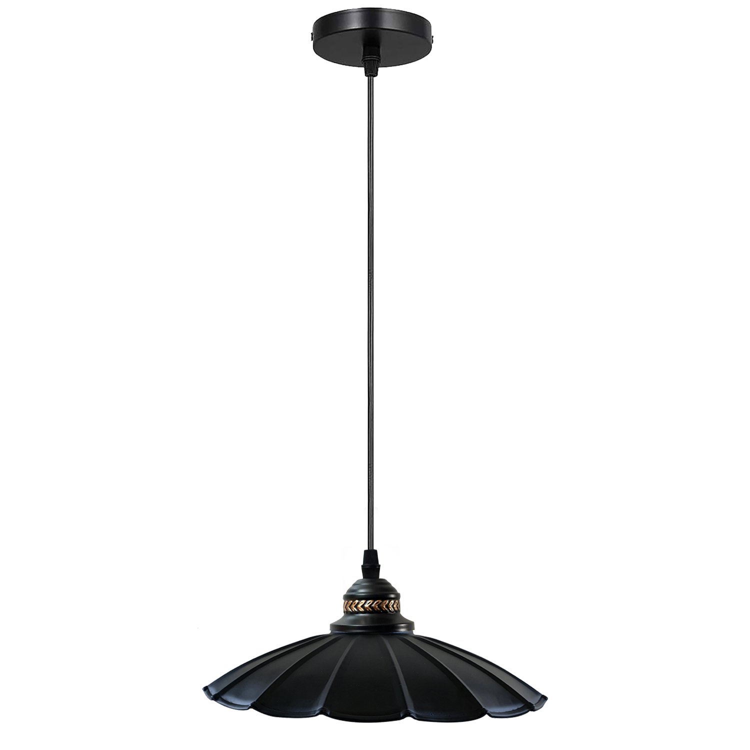 Stylish Kitchen Pendant Lighting with metal shade and E27 lamp base, available in multiple colors.