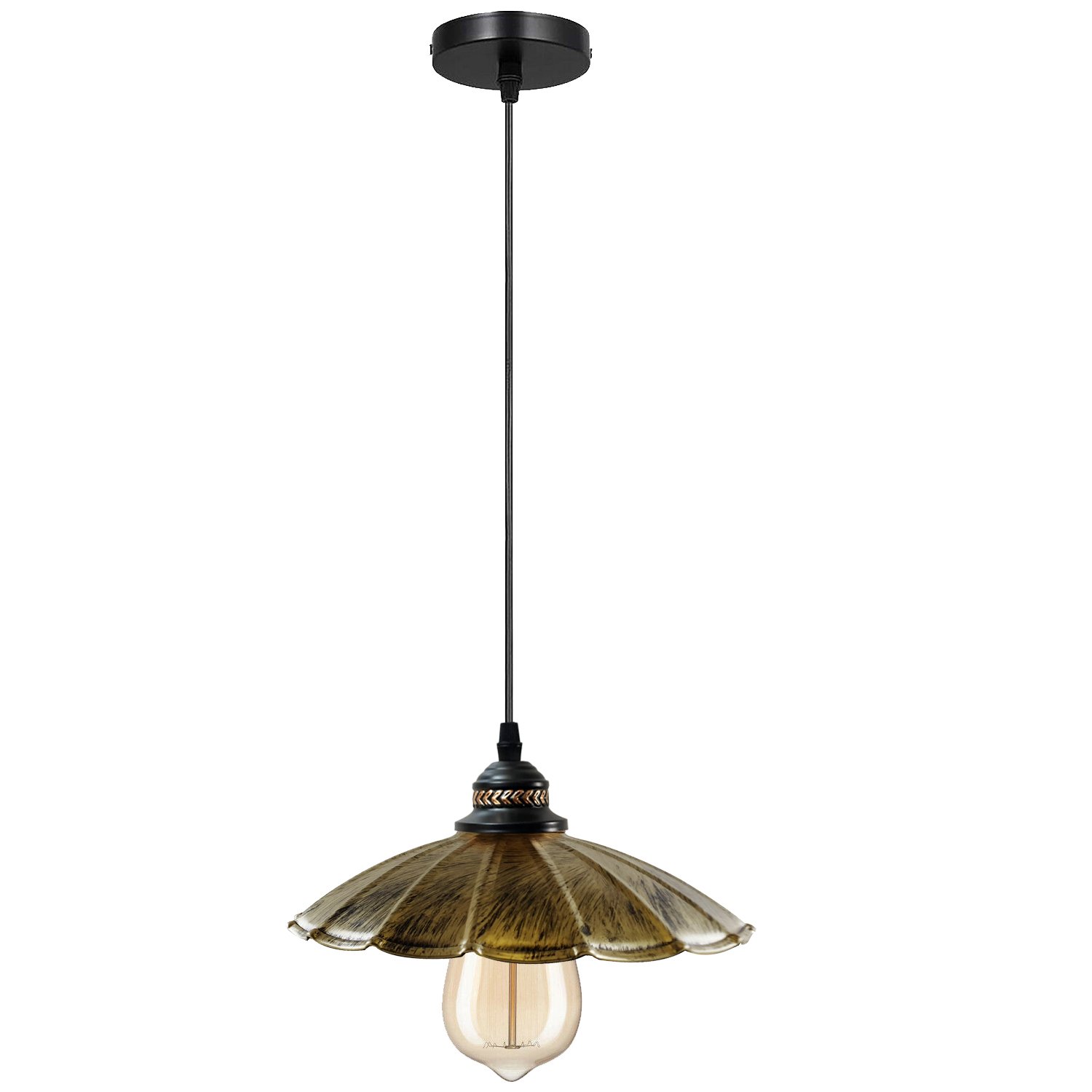 Stylish Kitchen Pendant Lighting with metal shade and E27 lamp base, available in multiple colors.