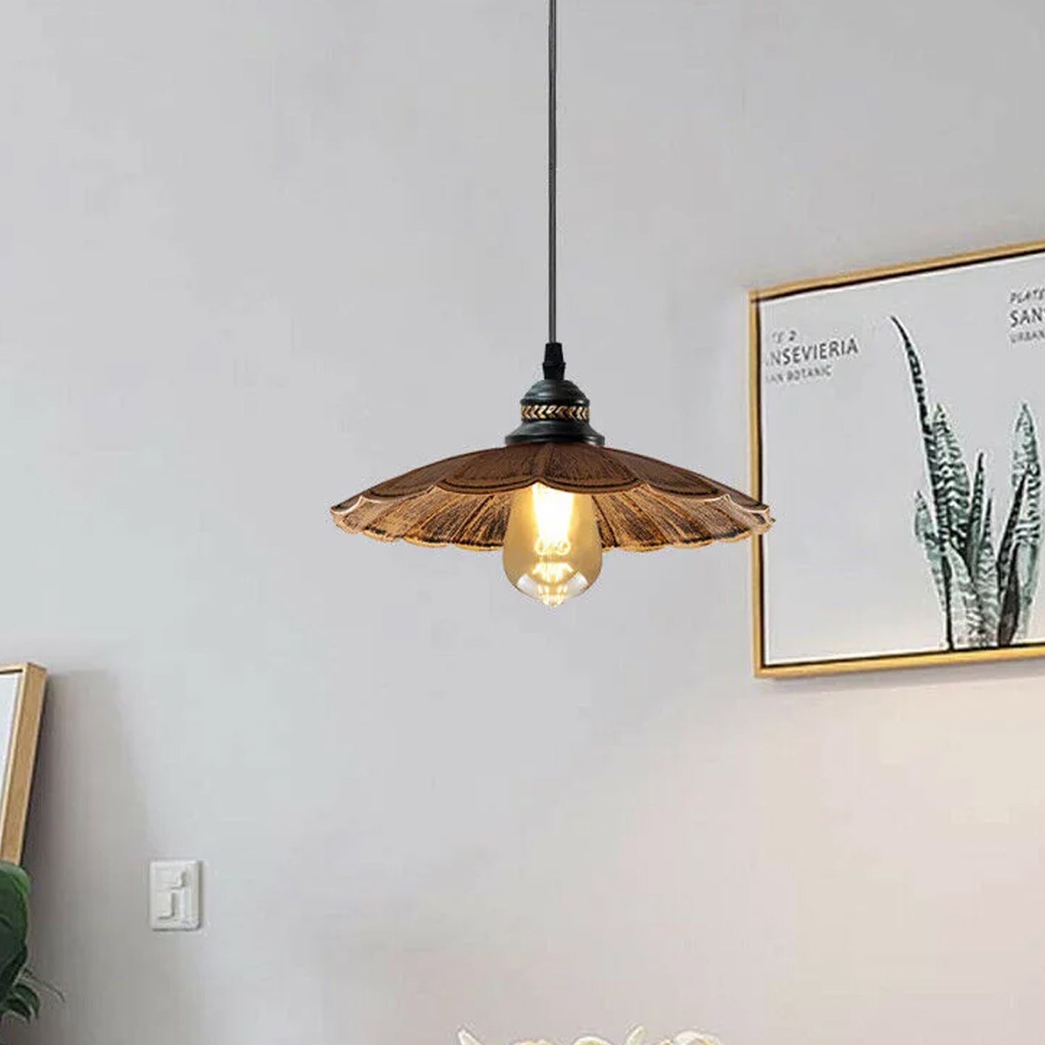 Stylish Kitchen Pendant Lighting with metal shade and E27 lamp base, available in multiple colors.