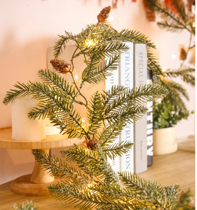 LED Lights Wall Hanging Lamp featuring rattan and copper design, illuminating a cozy space with warm light.