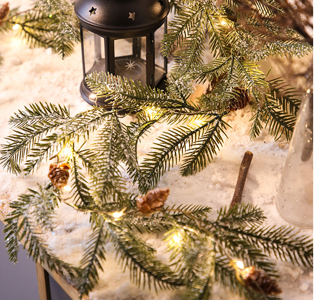 LED Lights Wall Hanging Lamp featuring rattan and copper design, illuminating a cozy space with warm light.