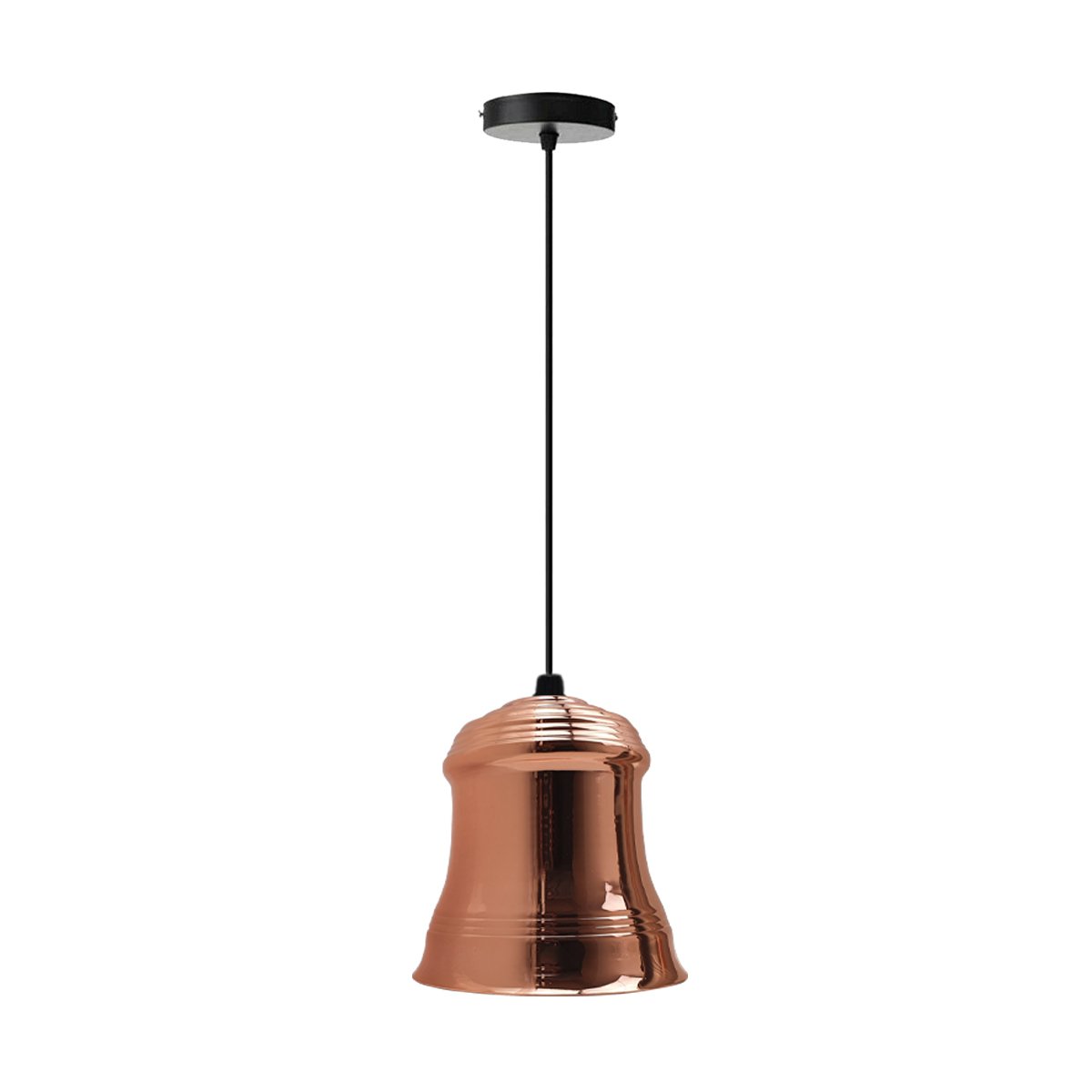 LEDSone industrial vintage pendant light in rose gold, showcasing its elegant design and E27 lamp base.