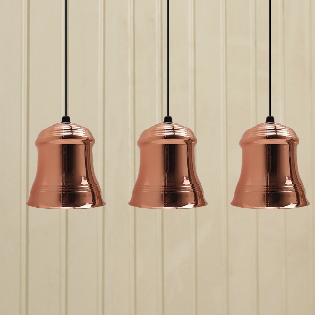 LEDSone industrial vintage pendant light in rose gold, showcasing its elegant design and E27 lamp base.