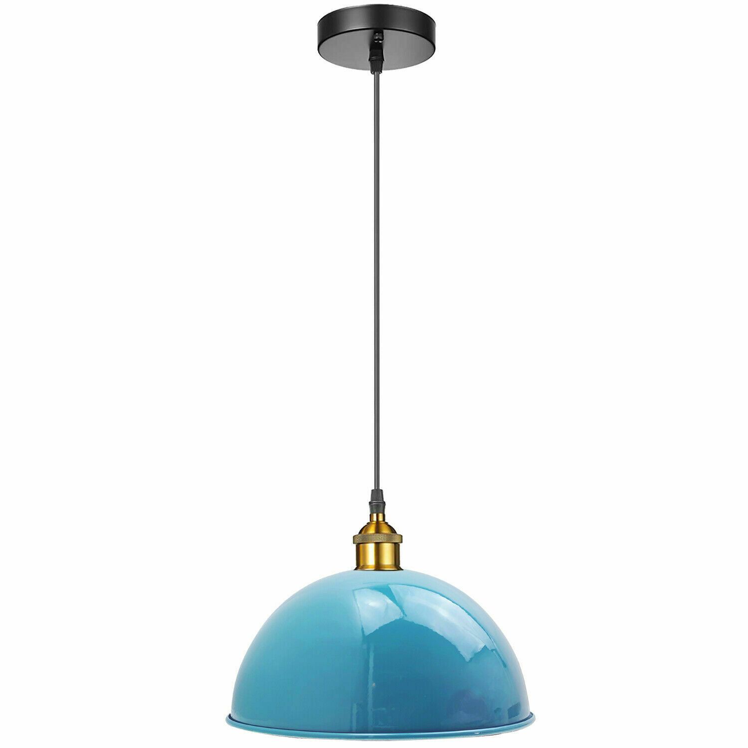 Light Blue Metal 40cm Ceiling Lamp Pendant Light showcasing a modern design suitable for various interiors.