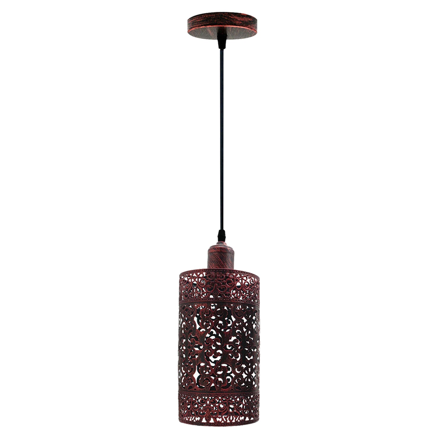 Stylish Metal Hanging Pendant Lighting Fixture with E27 base, showcasing a modern design suitable for various interiors.