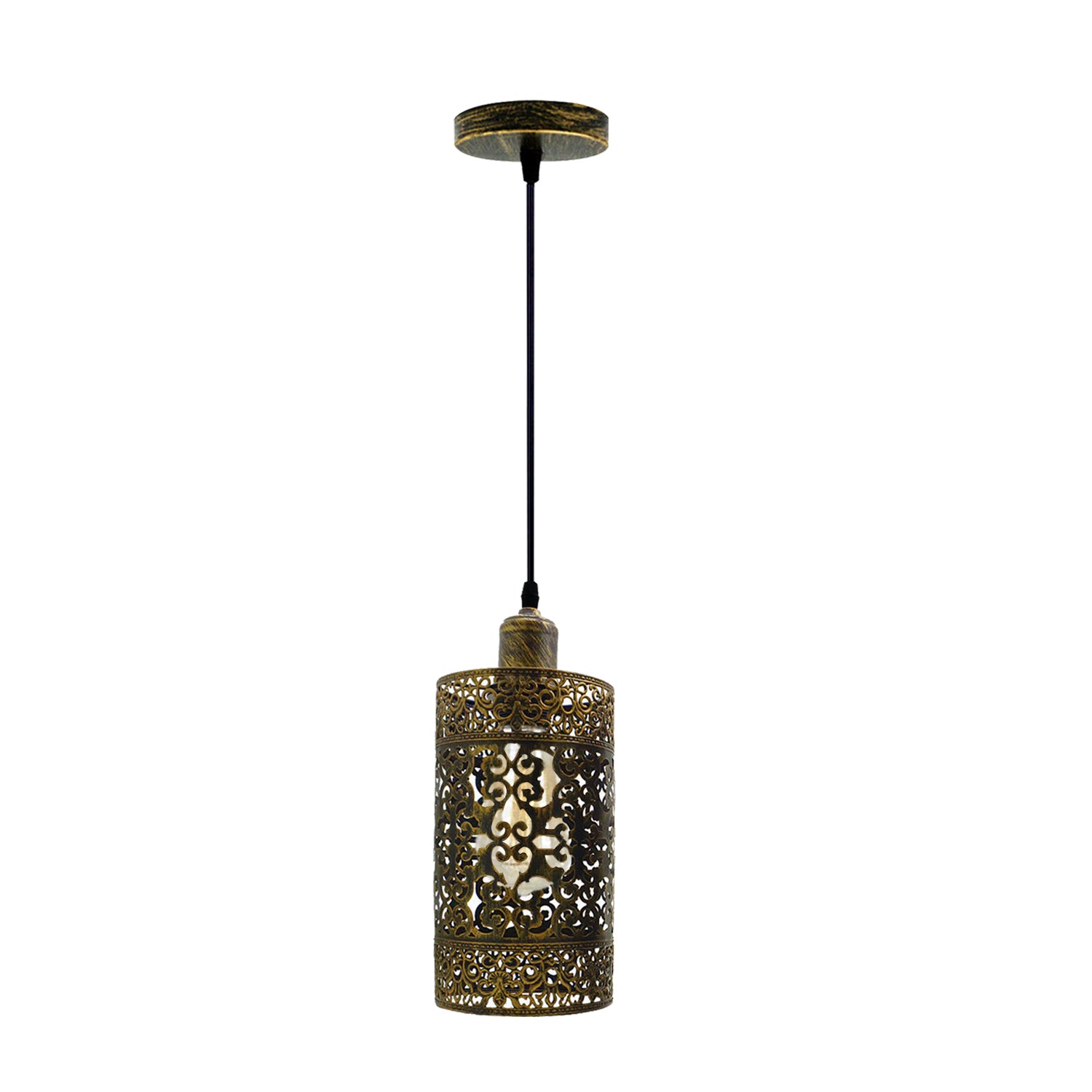 Stylish Metal Hanging Pendant Lighting Fixture with E27 base, showcasing a modern design suitable for various interiors.