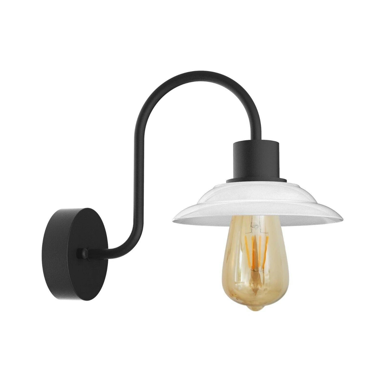 Modern Antique Brass Black Wall Scone Lamp Light Shade Set featuring a ceramic shade and PVC body, perfect for stylish home lighting.