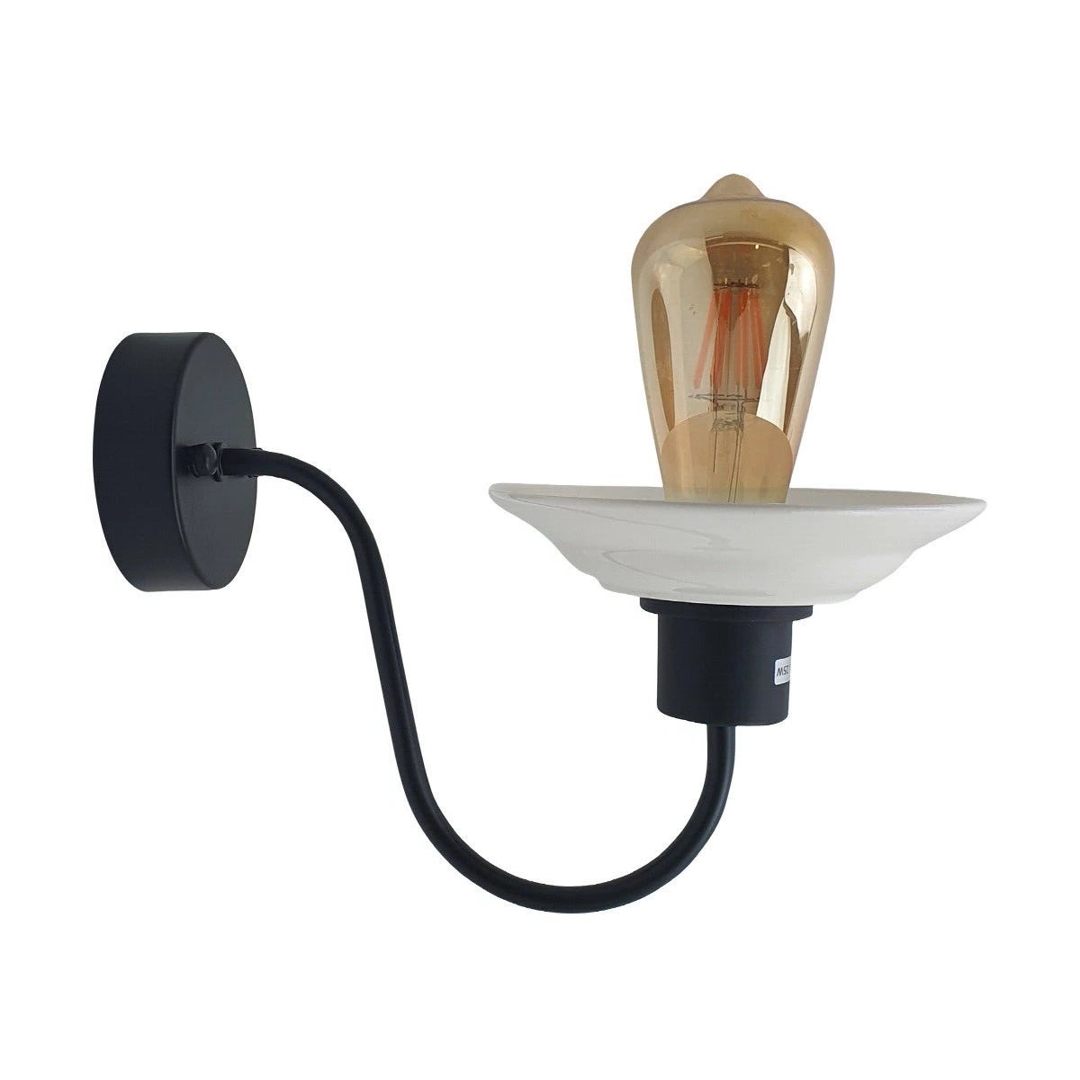 Modern Antique Brass Black Wall Scone Lamp Light Shade Set featuring a ceramic shade and PVC body, perfect for stylish home lighting.