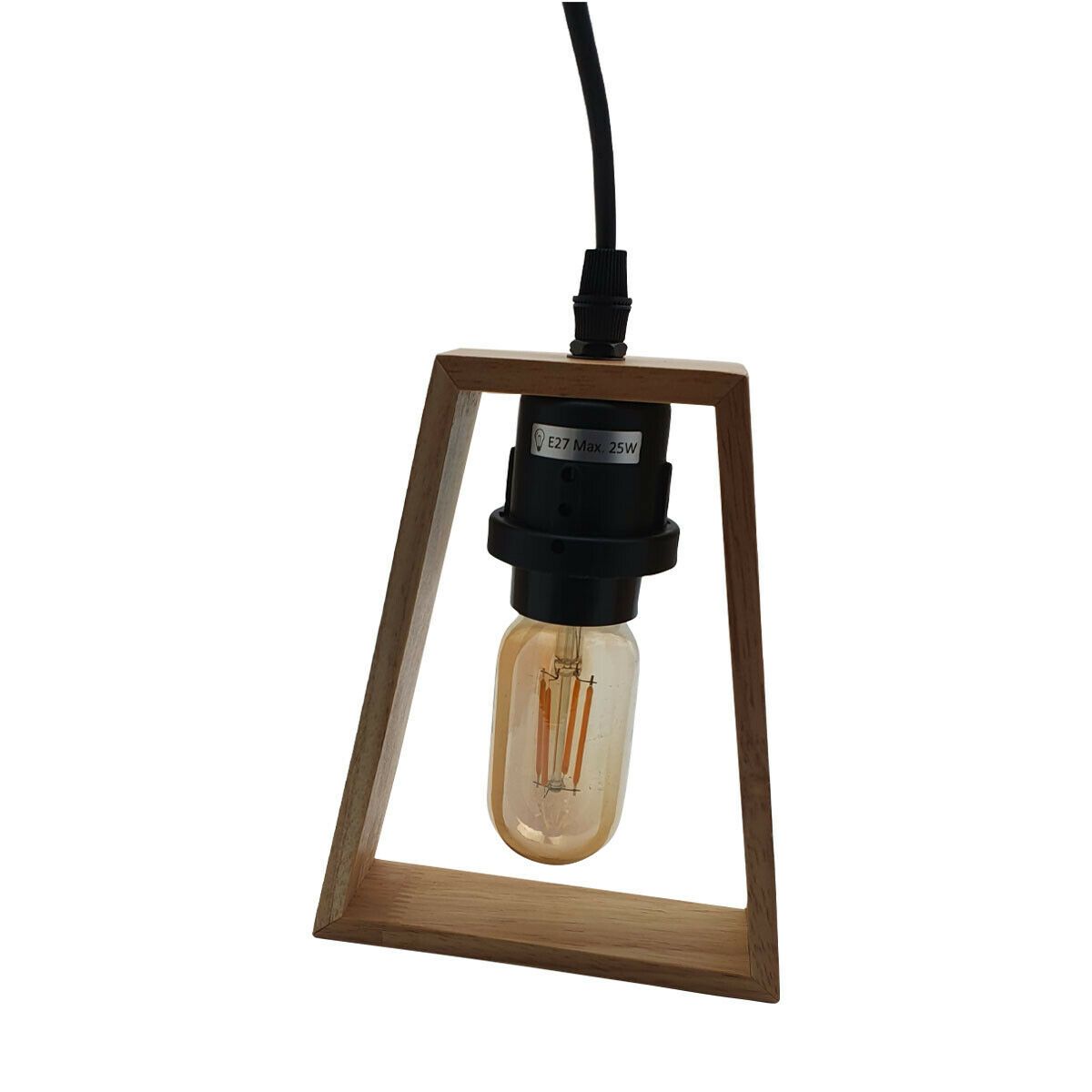 Modern Ceiling Pendant Light featuring a stylish wood and metal design, perfect for ambient lighting in various home settings.