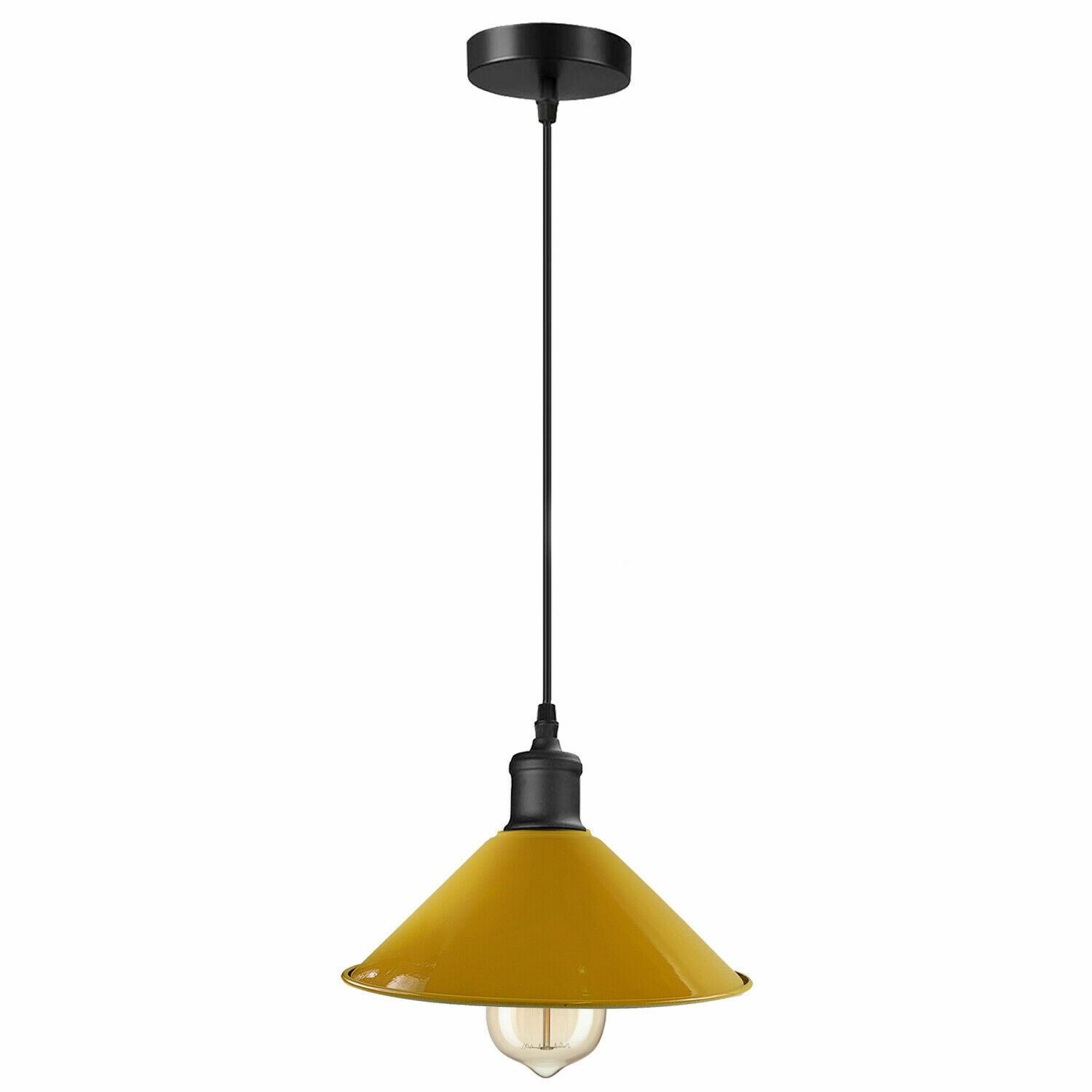 Modern Hanging Rope Light featuring a sleek design with a metal shade and E27 lamp base, ideal for various home decors.