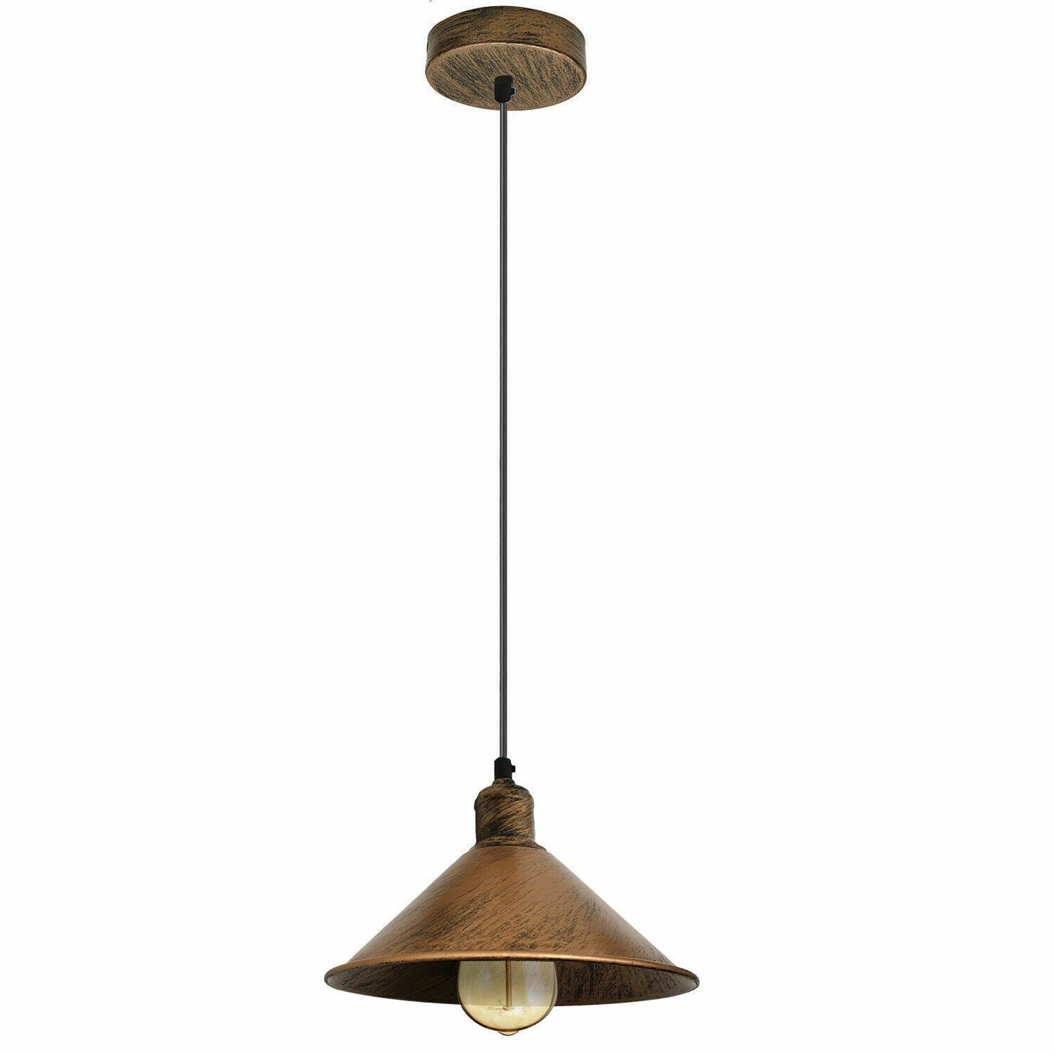 Modern Hanging Rope Light featuring a sleek design with a metal shade and E27 lamp base, ideal for various home decors.