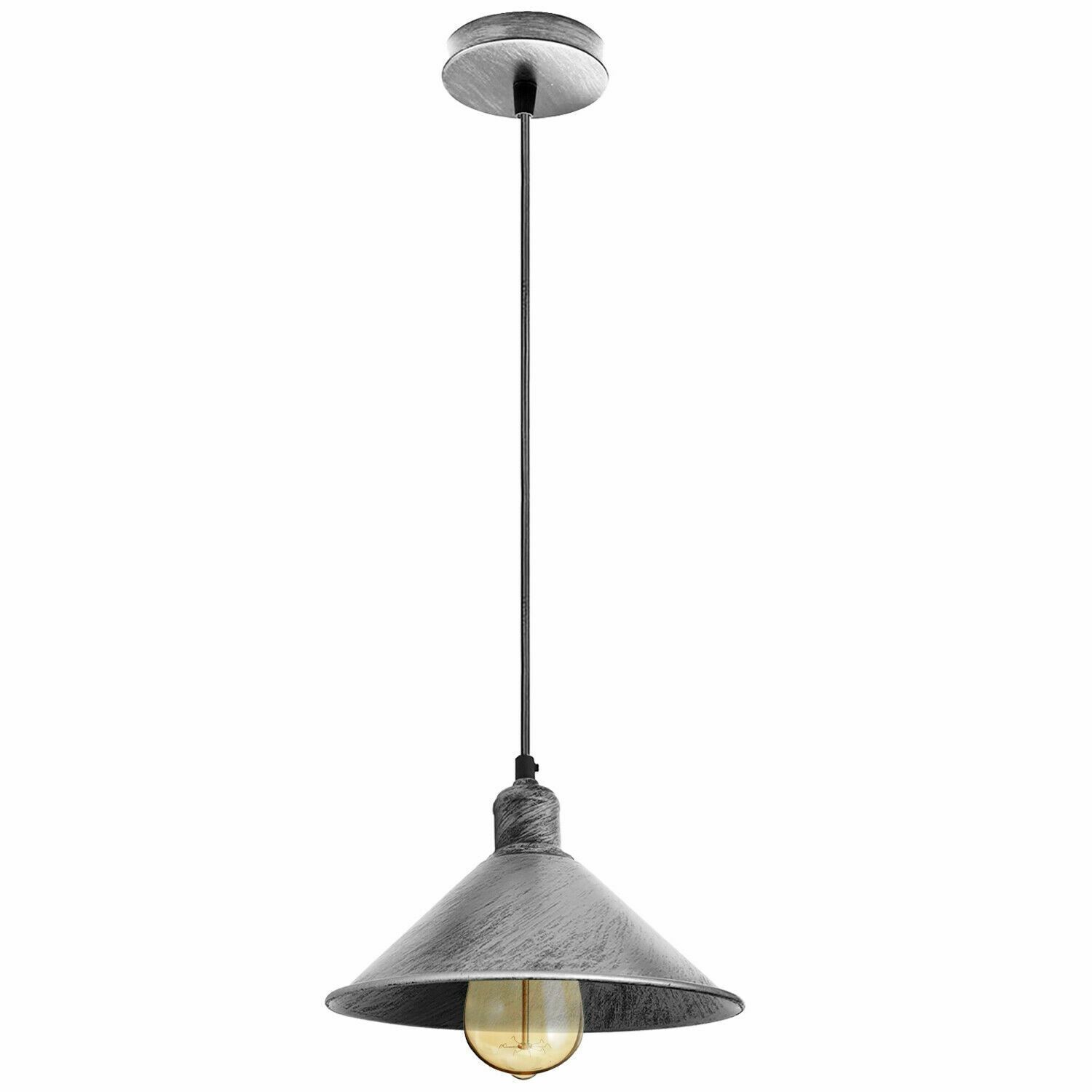 Modern Hanging Rope Light featuring a sleek design with a metal shade and E27 lamp base, ideal for various home decors.