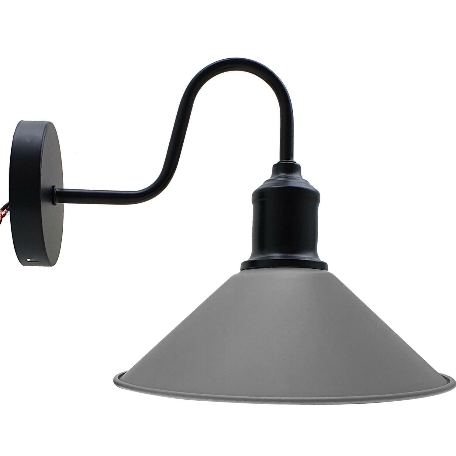 Modern Retro Industrial Wall Mounted Light in green with a sleek cone design, perfect for rustic decor.