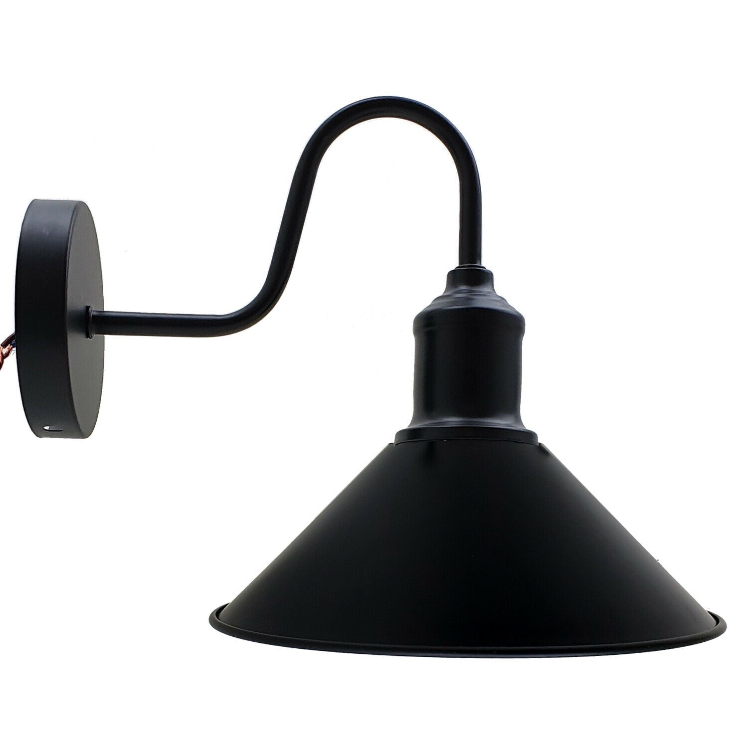 Modern Retro Industrial Wall Mounted Light in green with a sleek cone design, perfect for rustic decor.