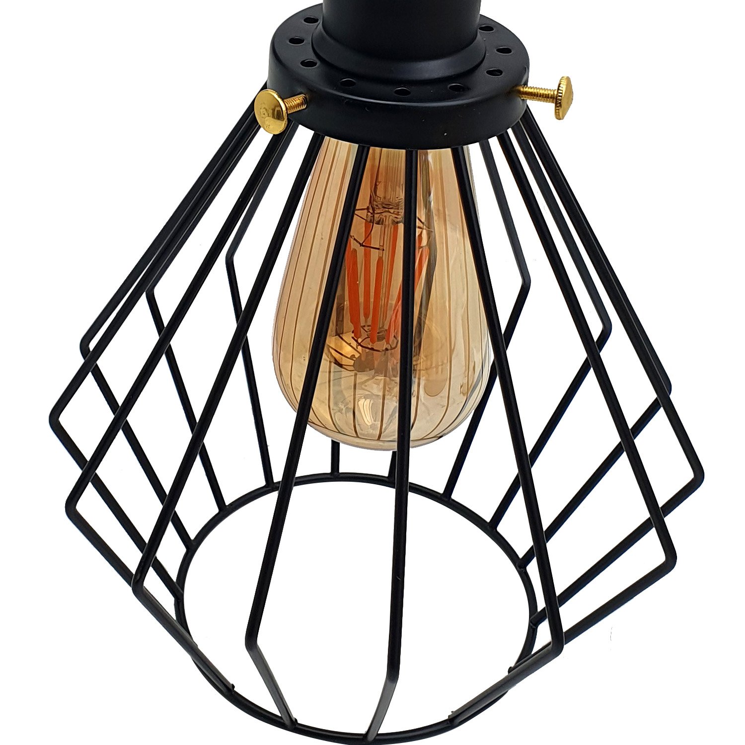 Modern Wall Lamp Cage featuring an industrial design with adjustable light, perfect for home decor.