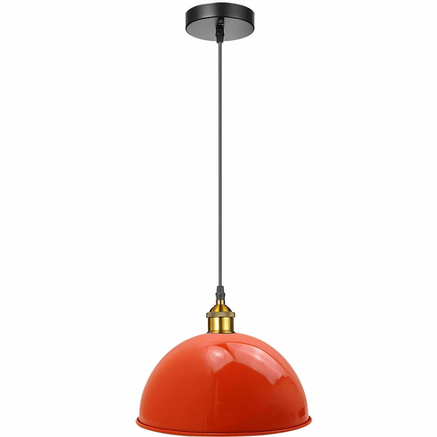 Orange Metal Ceiling Lampshade Pendant Light Shade with a modern design, suitable for various indoor spaces.