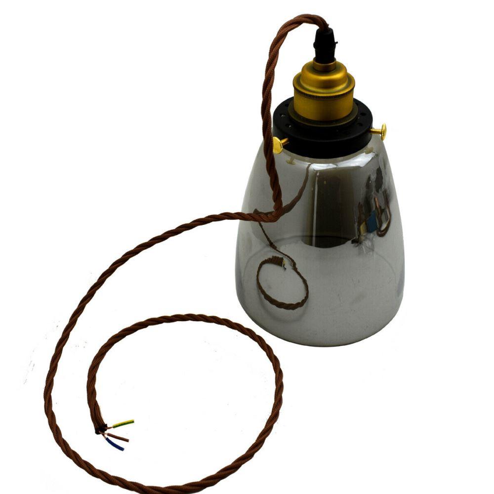 Vintage Industrial Ceiling Loft Cafe Lamp featuring a glass bell design and iron hardware, ideal for stylish interior lighting.