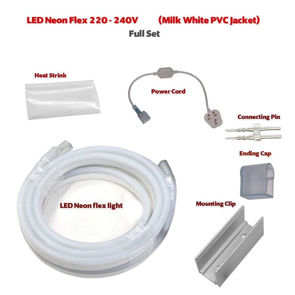 Red DC12V Neon LED Rope Light, flexible and waterproof, ideal for indoor and outdoor decorative lighting.