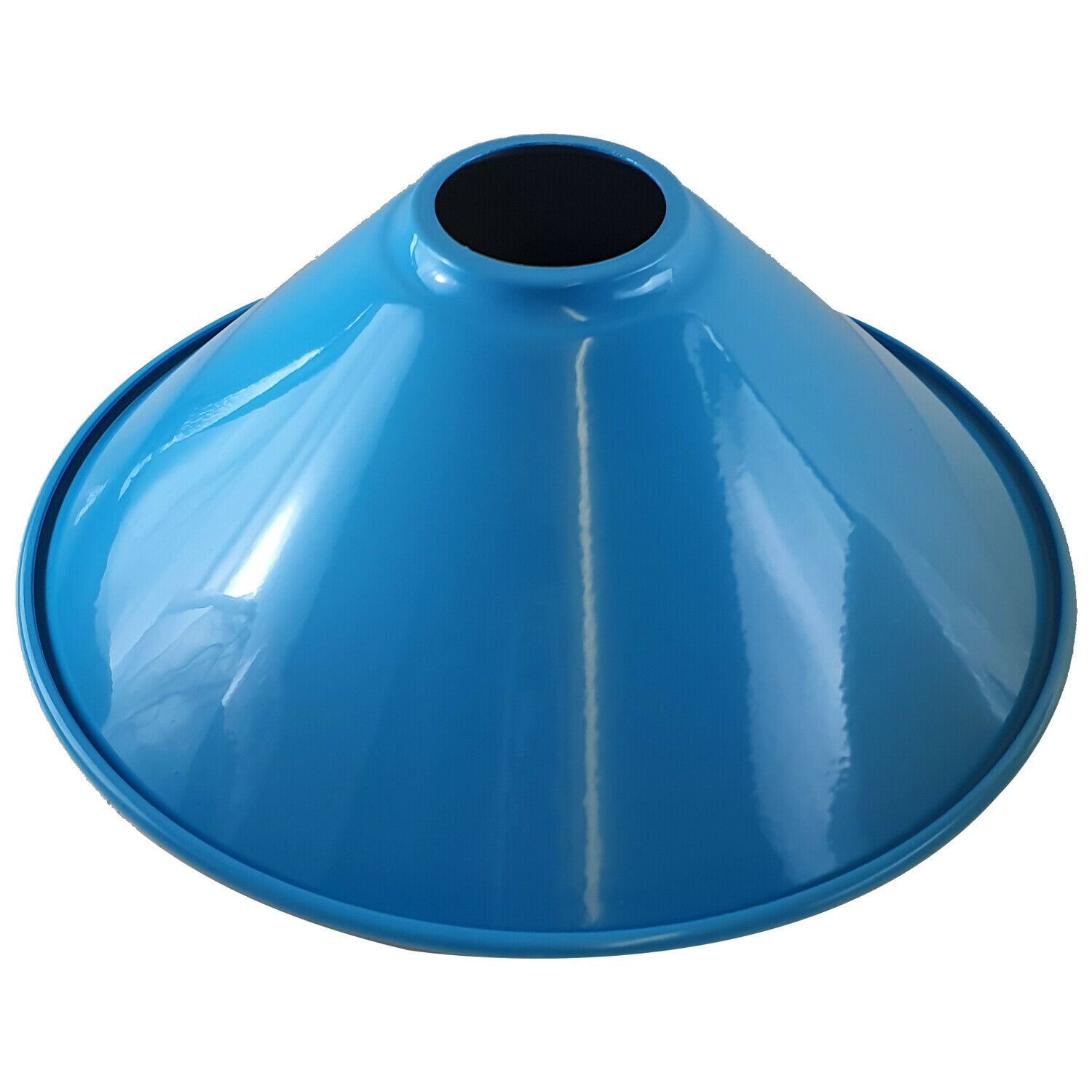 Retro Cone Pendant Lamp Shade in various colors, showcasing its unique design and sturdy metal construction.